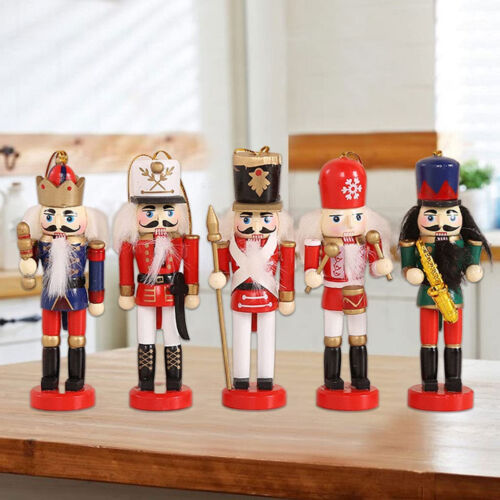 Christmas Nutcrackers Soldier Wooden Hanging Model Xmas Ornaments