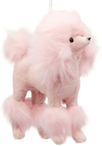 Plush Pink Poodle Dog Lover Christmas Tree Ornament 4 inch