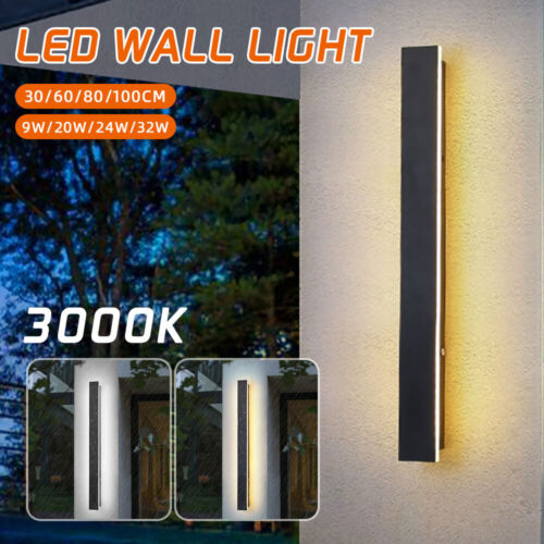 LED Wall Light Sconce Waterproof Outdoor Modern Lamp Exterior Lights Long Strip