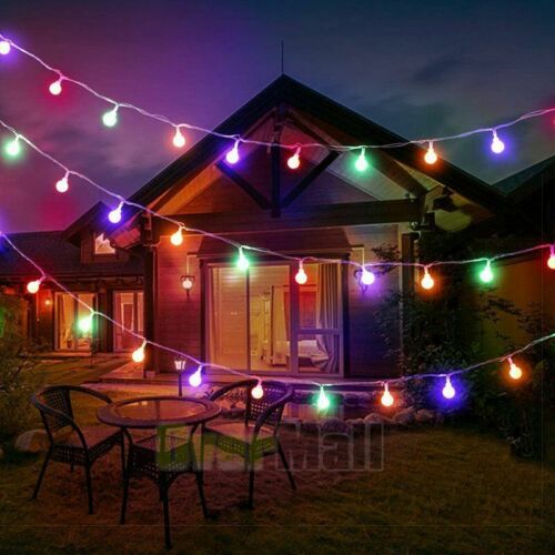 Solar 50 LED String Light Crystal Ball Garden Yard Decor Lamp Outdoor Waterproof