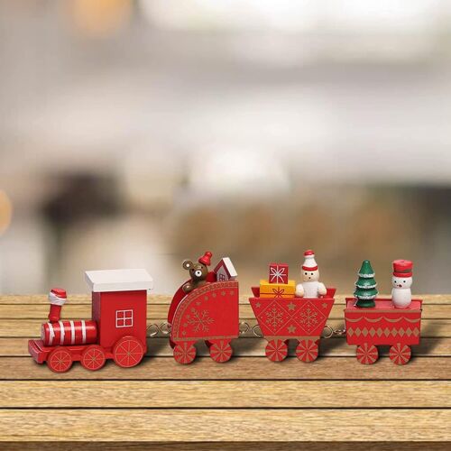 Christmas Wooden Train Ornament New Decoration Merry Christmas Home Xmas Gifts