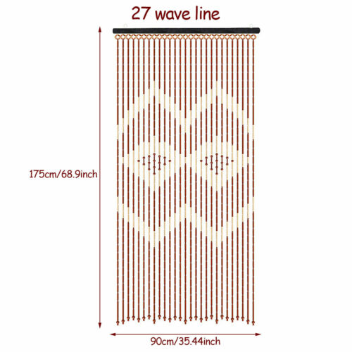 Bamboo Wood Bead Curtain Blind Fly Screen