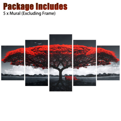 5Pcs Canvas Print Paintings Landscape Pictures Wall Art