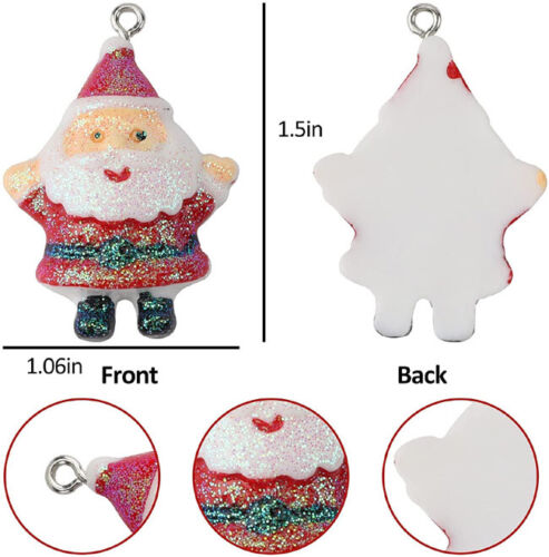 40 Pcs Mini Christmas Tree Ornaments Hanging Decorations Miniature Small Xmas