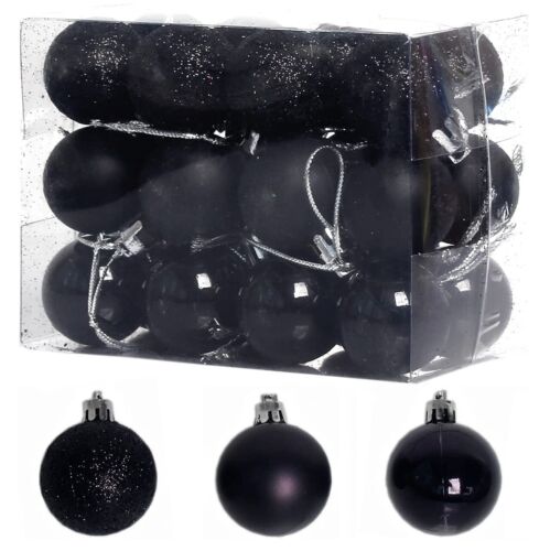 Christmas Hang Balls Xmas Tree Ornaments Hanging Ball Shatterproof 24 Pack / Box