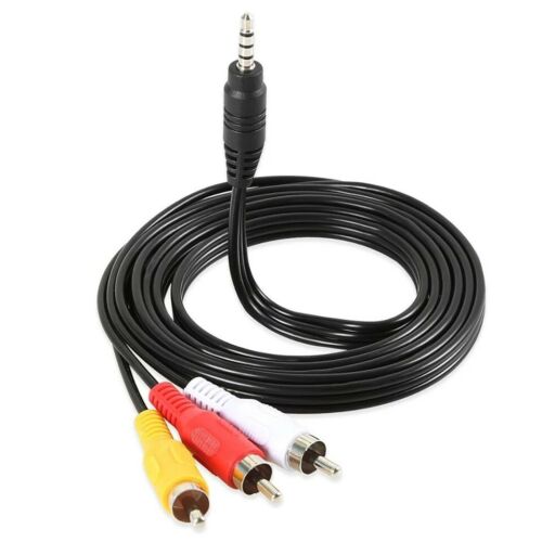 3.5 to RCA Male Audio Video AV Cable Wire Cord 1M 3.5mm Jack Plug