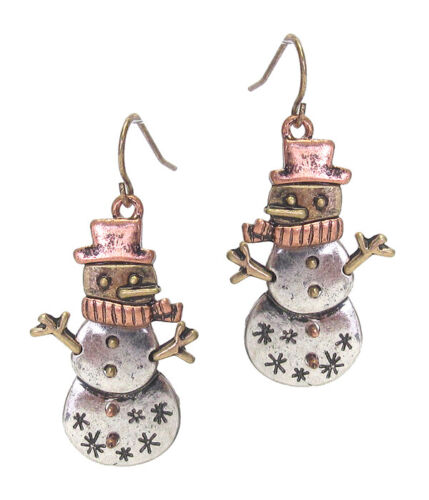 Women Fashion Jewelry 925 Silver Filled Christmas Snowman Dangle Hook Earrings