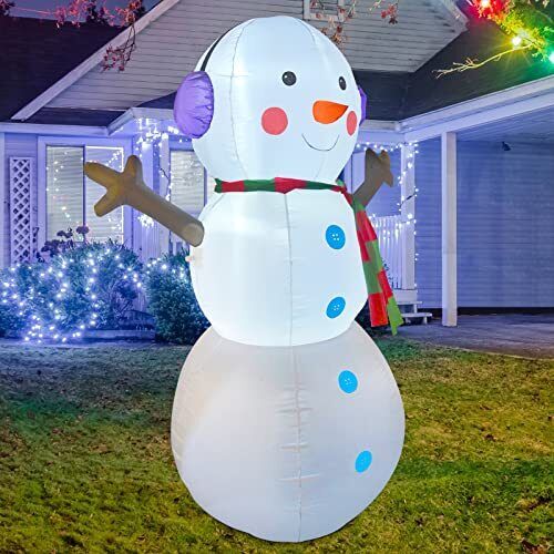 Inflatable Christmas Snowman with LED Lights Blow up Christmas Yard Decor 6 FT