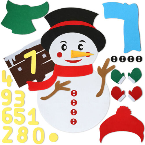 2.9ft DIY Felt Christmas Snowman Detachable Toy Kid Decor Gift