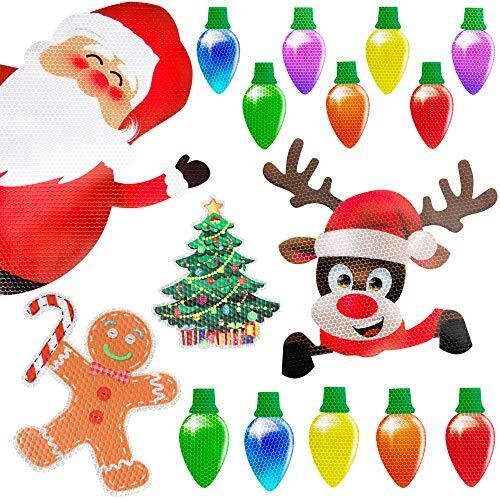 Christmas Car Refrigerator Decorations Reflective Bulb Light