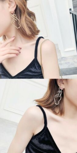 Hollow Hand Stud Earrings Women Jewelry Fashion Abstract Art