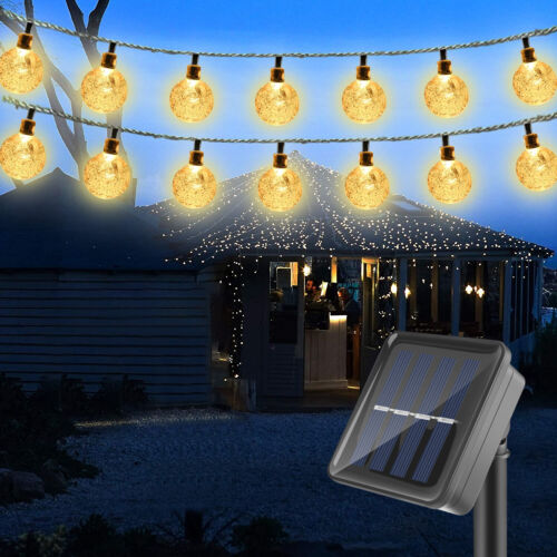 Solar Powered 30 LED String Light Garden Path Yard Decor Lamp Outdoor Waterproof