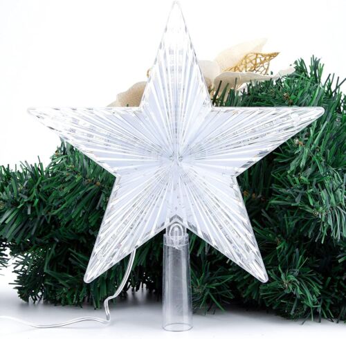 Large Christmas Tree Topper Star Warm White Light Christmas Tree Decorations