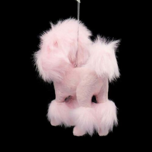 Plush Pink Poodle Dog Lover Christmas Tree Ornament 4 inch