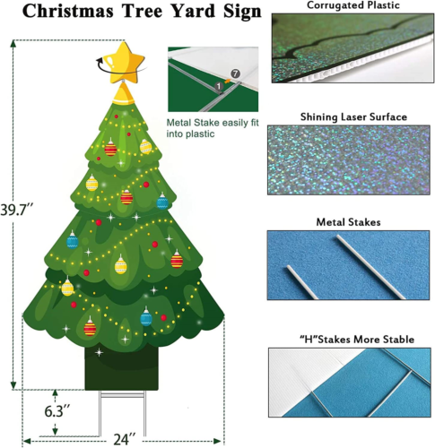 Outdoor Christmas Decorations,Christmas Yard Decorations with Stakes