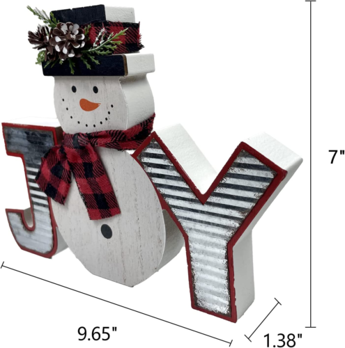 Christmas Decorations Farmhouse Snowman Table Sign