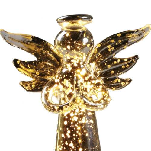 Mercury Glass Angel-LED Lighted Battery Powered Cordless Holiday Christmas Décor