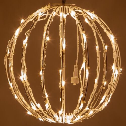 Hanging LED Light Balls Christmas Patio Garden Decoration White Frame, 6 Colors