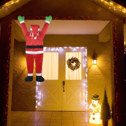 Christmas Hanging Santa Claus Decoration Yard Climbing Xmas Party Indoor Outdoor