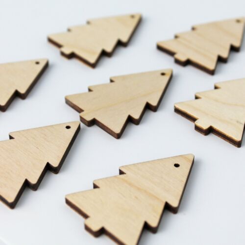 Christmas Tree Unfinished Wood Cutouts Earrings Jewelry Blanks Charms ALL SIZES