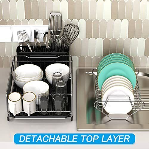 Hot Kitchen Dish Cup Drying Rack Drainer Dryer Tray