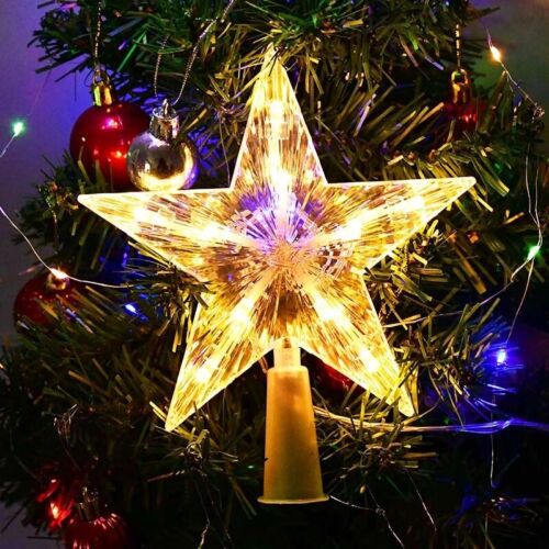 Large Christmas Tree Topper Star Warm White Light Christmas Tree Decorations