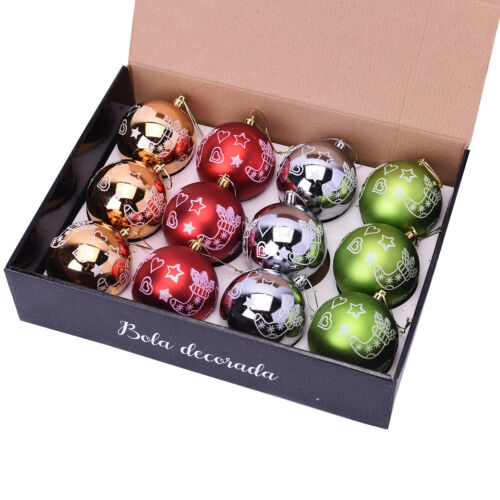 Multicolor 12pcs Christmas Tree Decoration Ball Christmas Decor Accessories