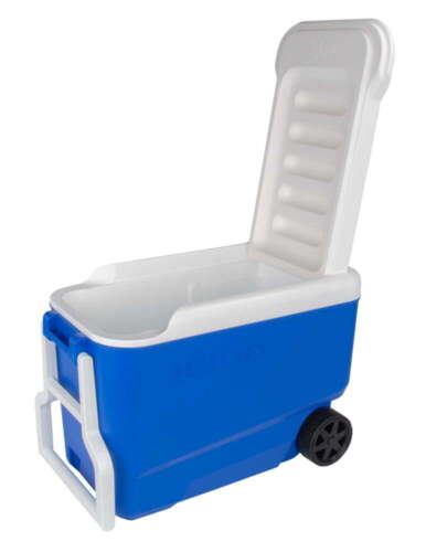 38 qt. Ice Chest Cooler with Wheels, Blue