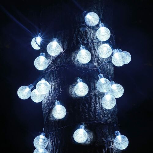 Solar 50 LED String Light Crystal Ball Garden Yard Decor Lamp Outdoor Waterproof