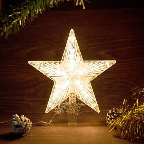 Large Christmas Tree Topper Star Warm White Light Christmas Tree Decorations