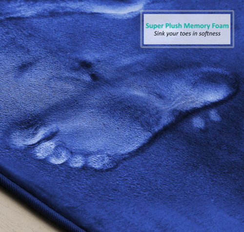 Luxurious Absorbent Soft Memory Foam Bath Mat Bathroom Shower Rug