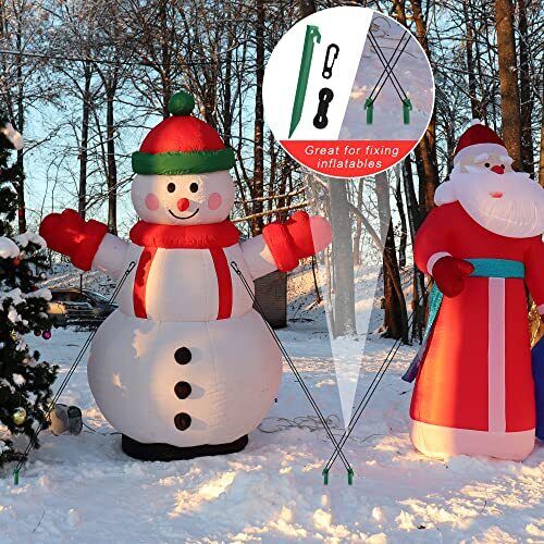 36 Pieces Plastic Inflatable Stakes Set Include Halloween Christmas Ground