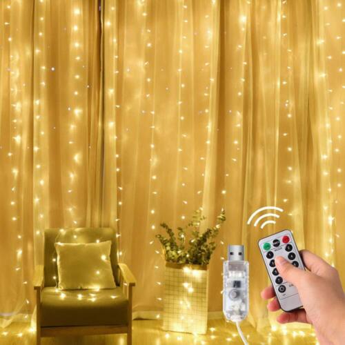 300 LED USB String Light Remote Control Home Party Wedding Curtain Fairy Lights