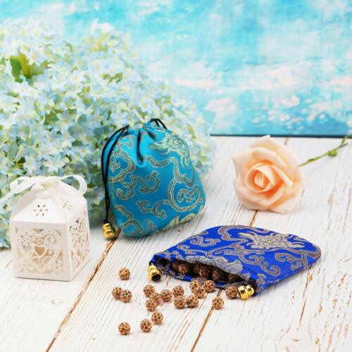 16~32 Silk Brocade Jewelry Pouch Bag Drawstring Coin Purse Gift Bag Value Set