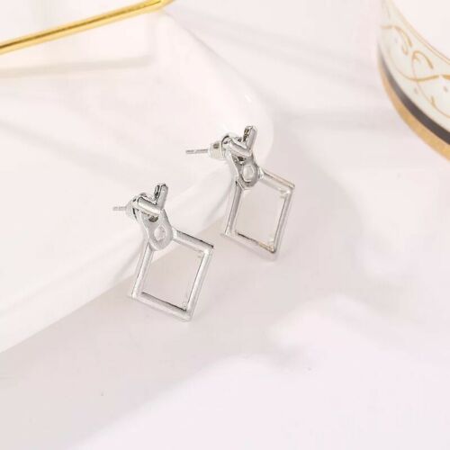 Creative Triangle Square Stud Earrings For Women Trendy Simple Minimalist