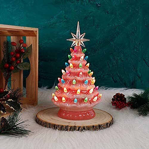 10" Ceramic Christmas Tree Tabletop Christmas Tree