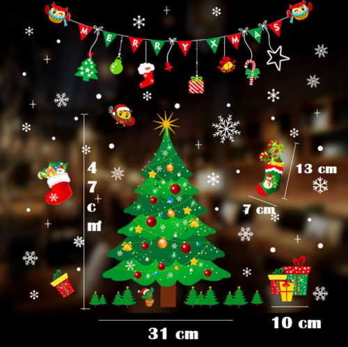 Merry Christmas Removable Tree Santa Claus Shop