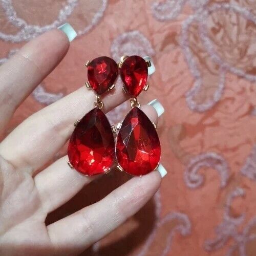 Water Crystal Drop Earrings Vintage Wedding Jewelry For Women Fashion