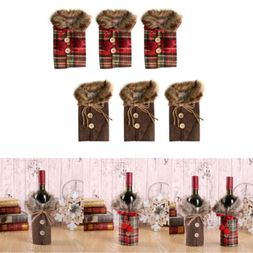 Merry Christmas Santa Wine Bottle Bag Cover Xmas Party Table Decor