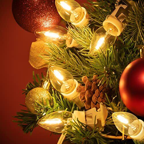 Blow Light Cord with Candle LED Light Bulb Christmas Village Accessories 6FT