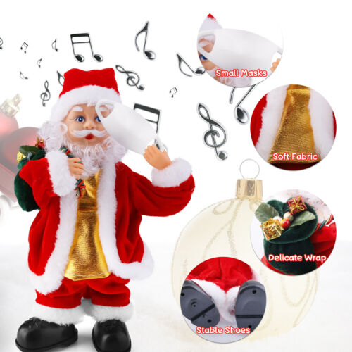 Animated Musical Santa Claus Electric Climbing Ladder Christmas Decor Kids Doll