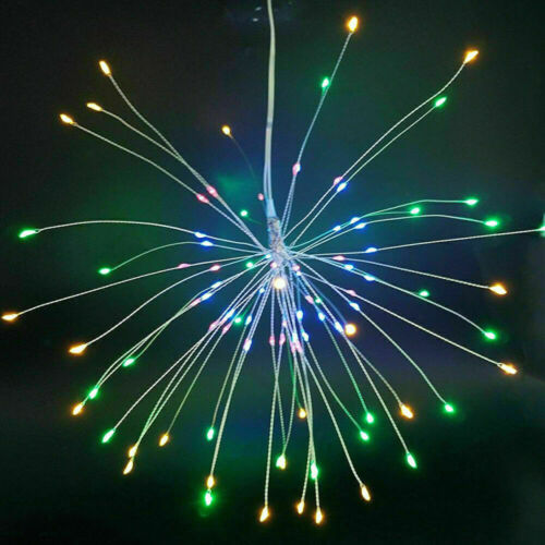 150 LED Hanging Firework LED Fairy String Light 8 Modes Remote Christmas Party