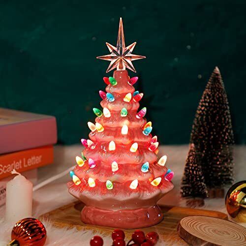 10" Ceramic Christmas Tree Tabletop Christmas Tree