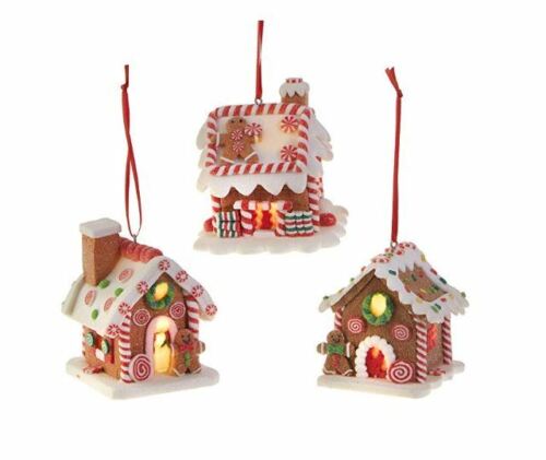 Gingerbread House LED Light Christmas Ornaments Decoration