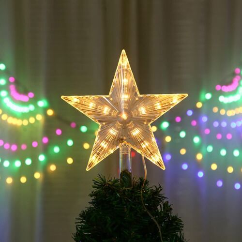 Large Christmas Tree Topper Star Warm White Light Christmas Tree Decorations