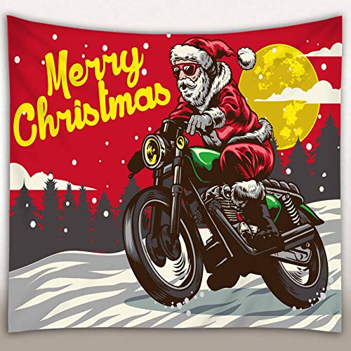 Christmas Tapestry Santa Claus Riding 60 in x 80