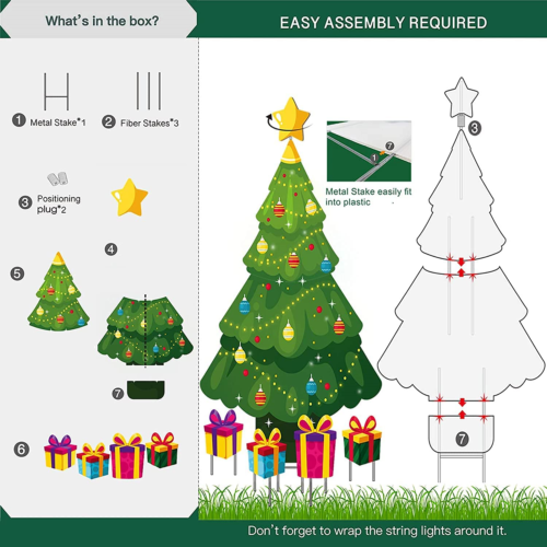 Outdoor Christmas Decorations,Christmas Yard Decorations with Stakes