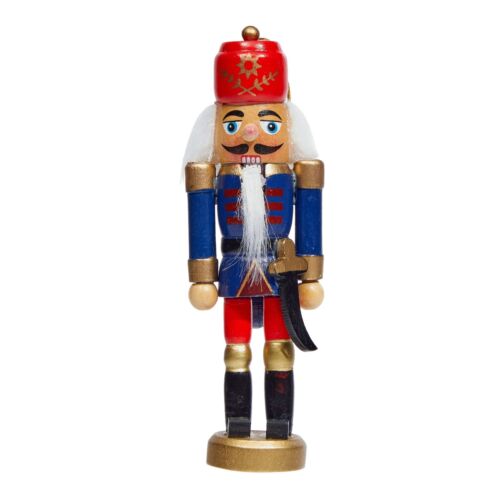 6 Pack Wood Nutcracker Ornaments for Christmas Tree in 6 Designs, 1 x 5 Inch