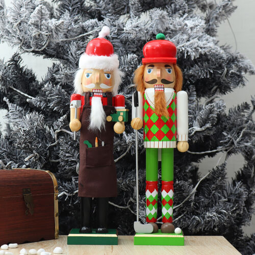 Wooden Nutcracker Walnut Puppet Golfer/Tool Man For Children Kids Gifts
