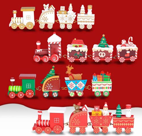 Christmas Wooden Train Ornament New Decoration Merry Christmas Home Xmas Gifts